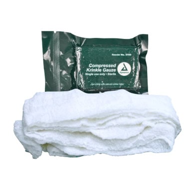 Compressed Krinkle Gauze Sterile 4.5" x 4.1 yd image 0