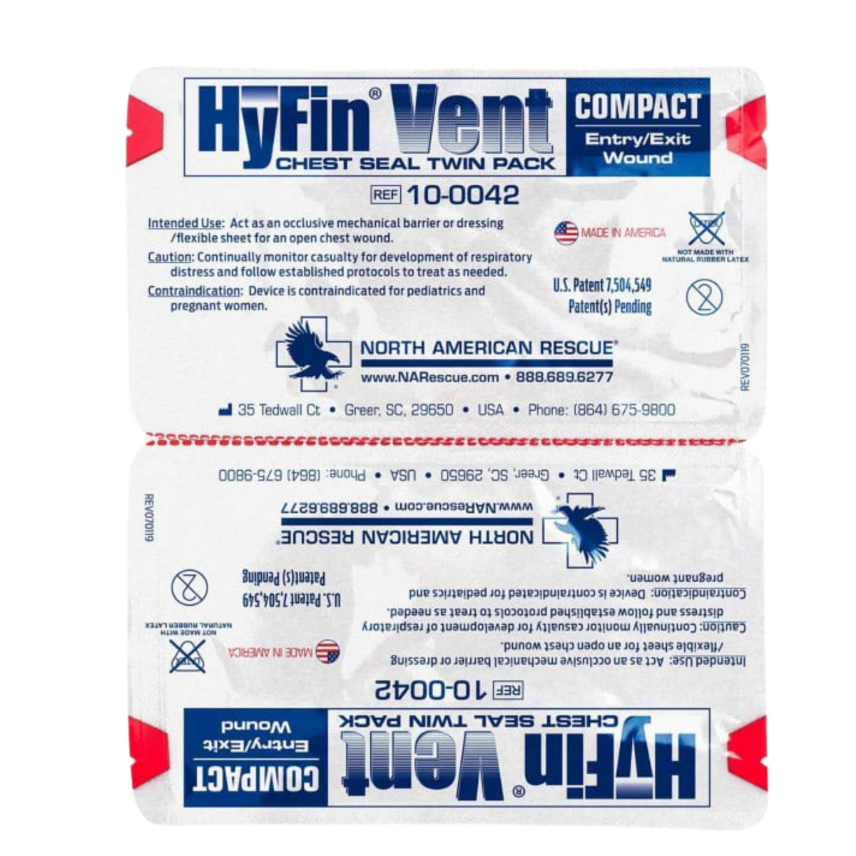 Hyfin Vent COMPACT Chest Seal Twin Pack