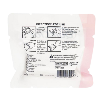 QuikClot Bleeding Control Z-fold Dressing - 3 in. x 4 yd