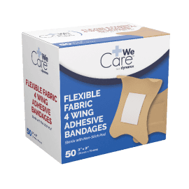 Adhesive Fabric Bandages Four Wing - Sterile 3" x 3" image 0
