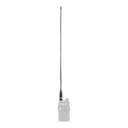Black antenna on a white background