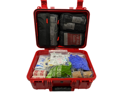 Red Condition one case full of first aid supplies