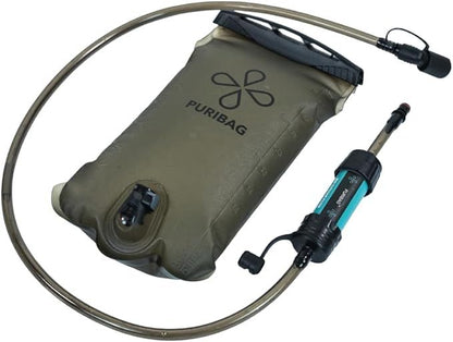 Purification bag with pump on a white background