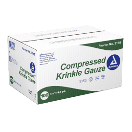 Compressed Krinkle Gauze Sterile 4.5" x 4.1 yd - Case of 100 image