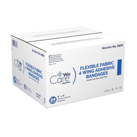 Adhesive Fabric Bandages Four Wing - Sterile 3" x 3" image 3