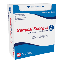 Surgical Gauze Sponge - Sterile 8 Ply 4" x 4" - Box of 25 image