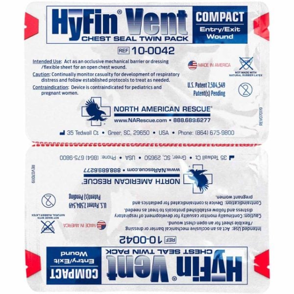 Hyfin Vent COMPACT Chest Seal Twin Pack